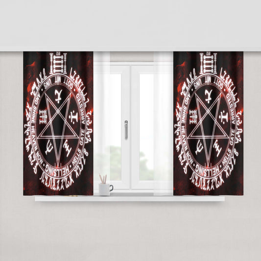 Hellsing Sign Peach Skin Window Curtains
