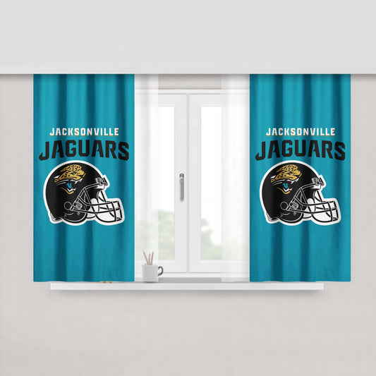 Helmet Clipart Jacksonville Jaguars Peach Skin Window Curtains