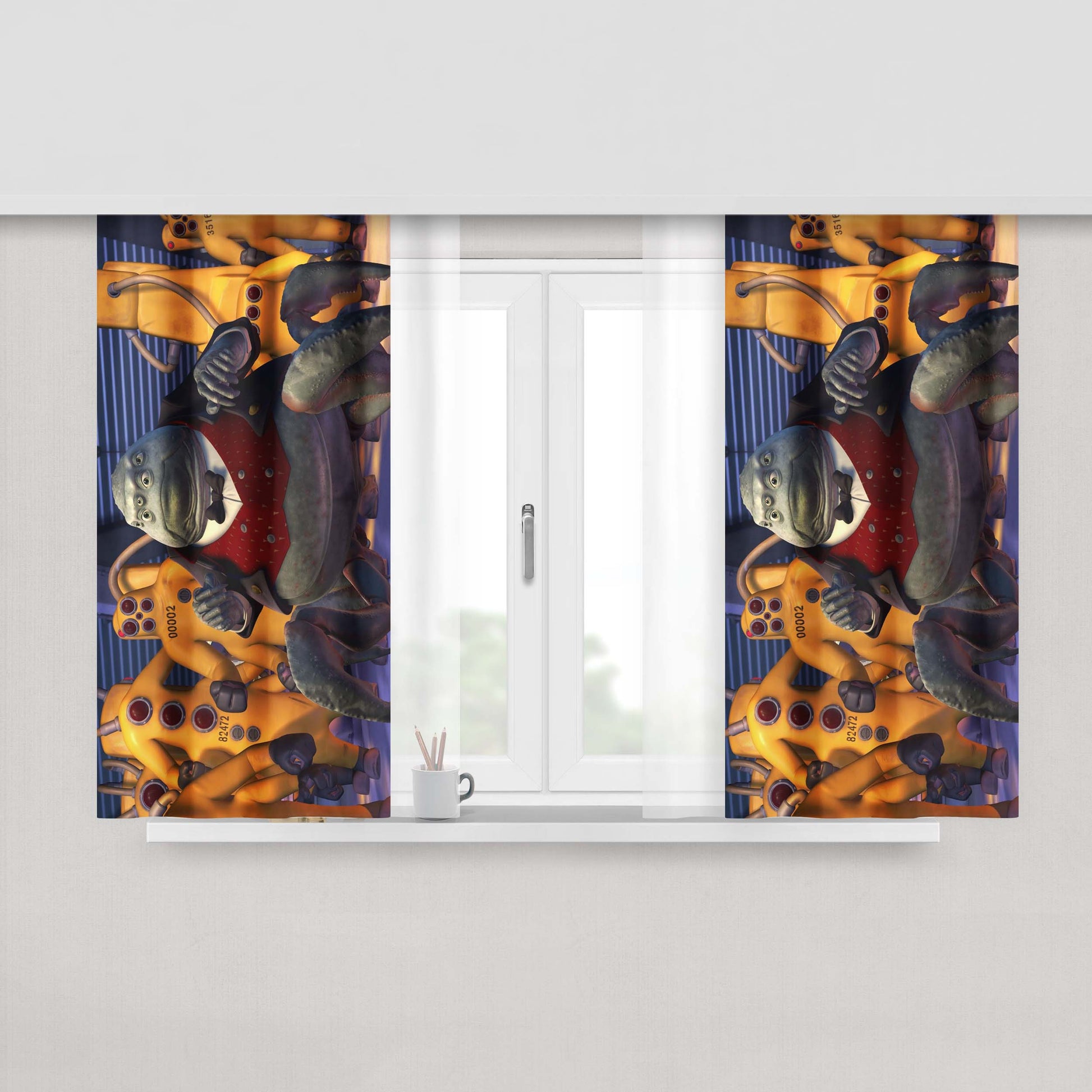 Henry J Waternoose Fabric Fabric Window Curtains