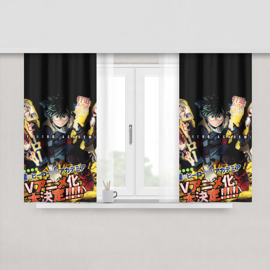 Hero Academy Bokuno Hero Fabric Window Curtains