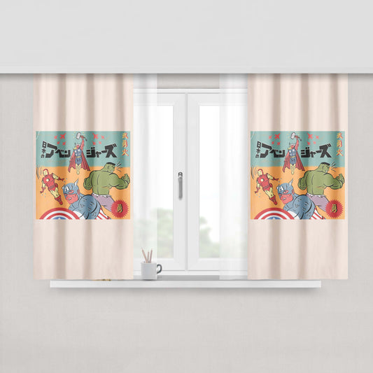 Hero Japan Style Fabric Window Curtains