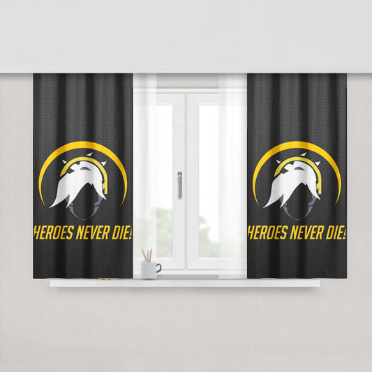 Heroes Never Die Fabric Window Curtains