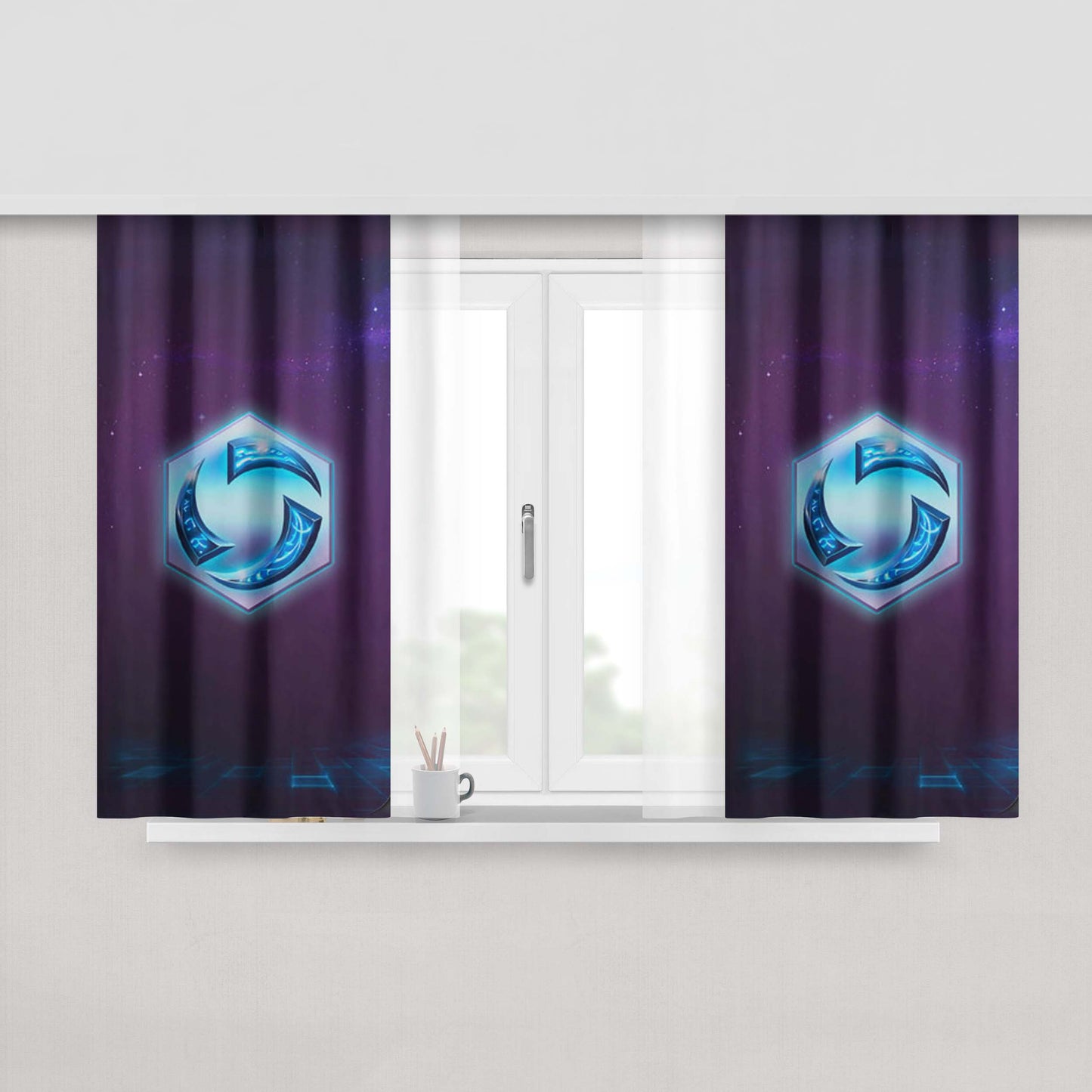 Heroes Of The Storm Symbol Fabric Fabric Window Curtains