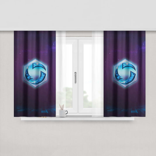 Heroes Of The Storm Symbol Fabric Window Curtains