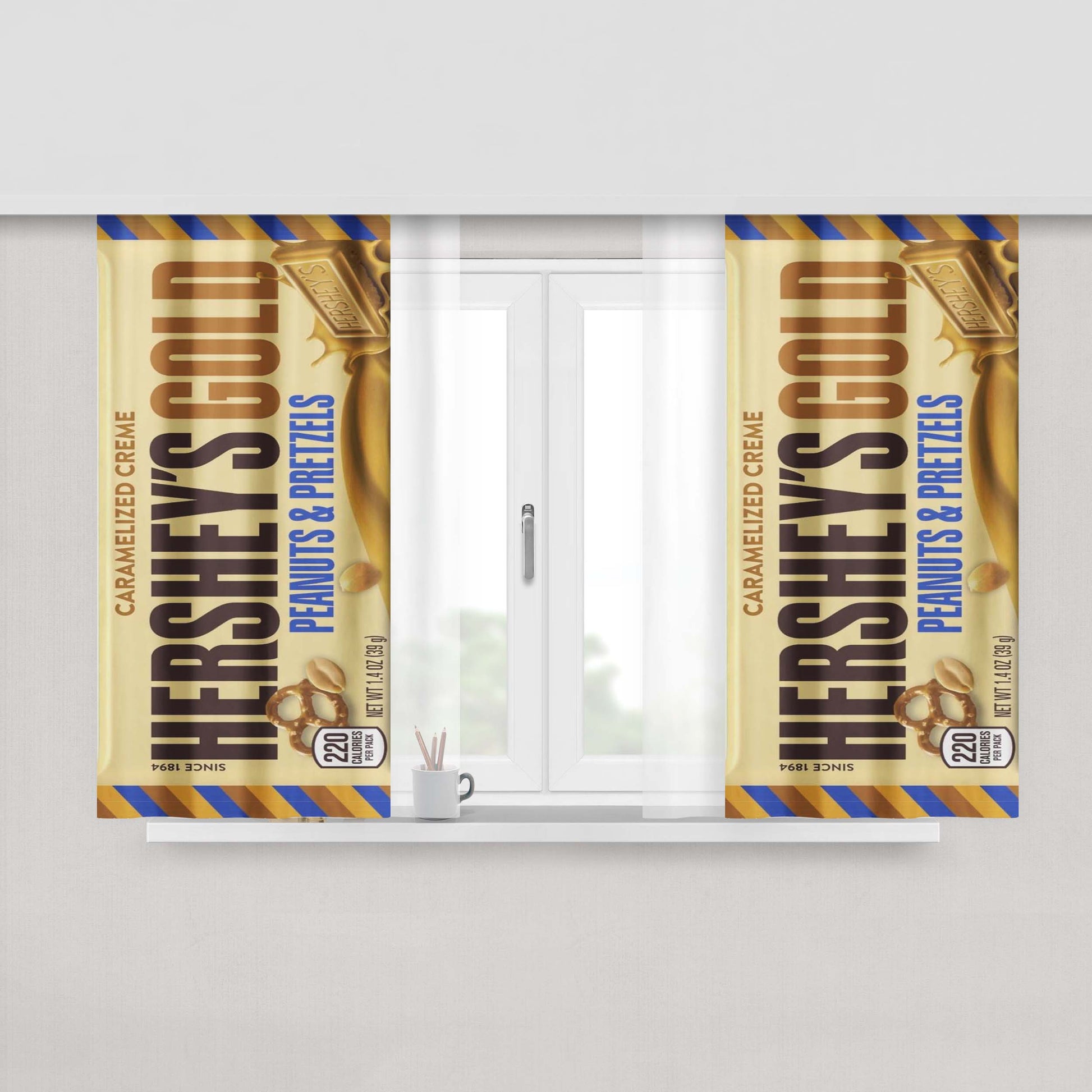 Hershey Candy Bar Fabric Fabric Window Curtains