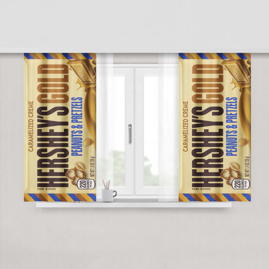 Hershey Candy Bar Fabric Window Curtains