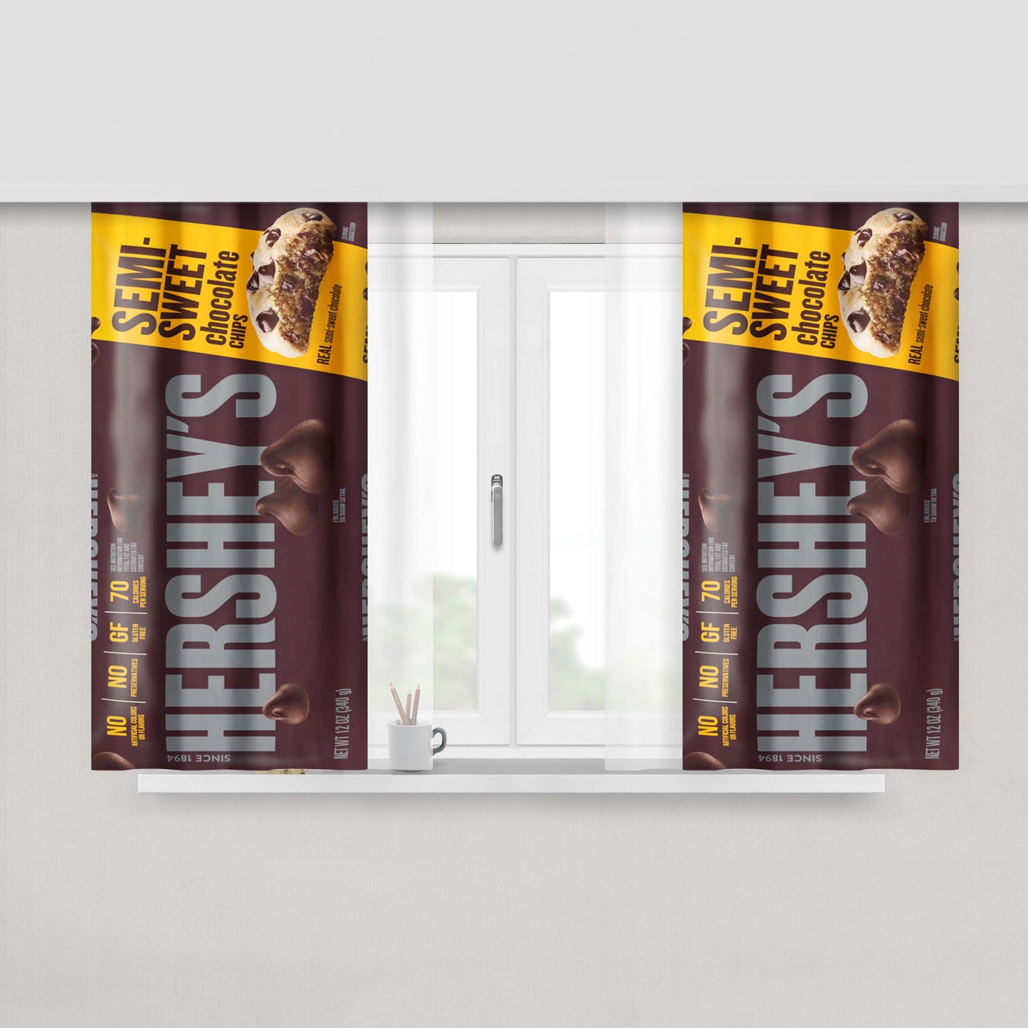 Hersheys Semi Sweet Cho Peach Skin Window Curtains