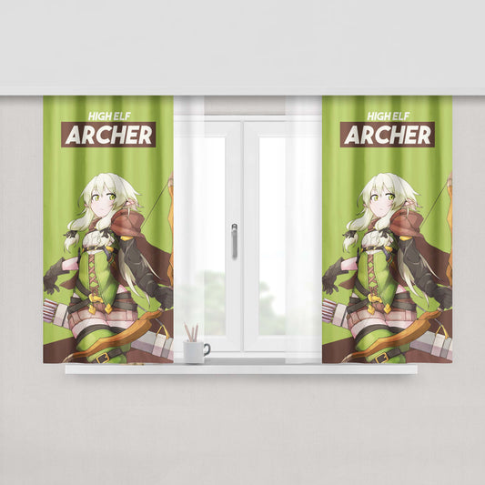 High Elf Archer Peach Skin Window Curtains