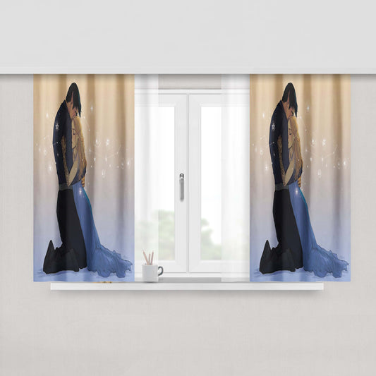 High Lord And Lady Peach Skin Window Curtains