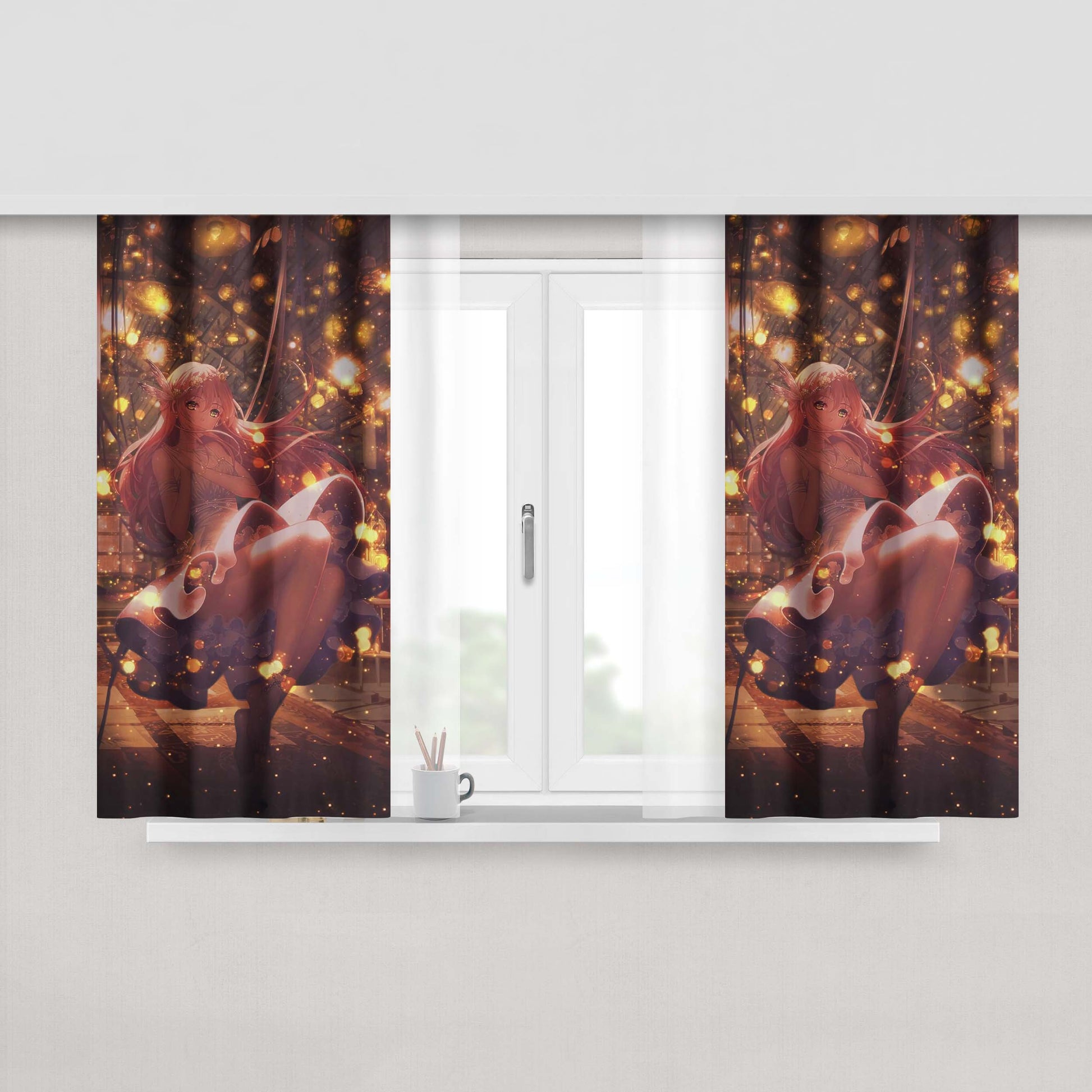Hikari Peach Skin Window Curtains