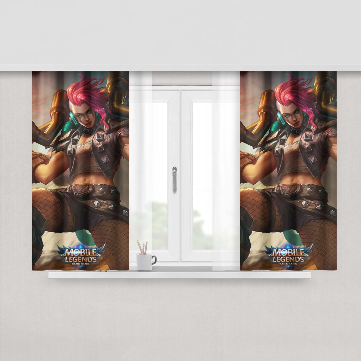 Hilda Of The Wastes Mobile Legend Peach Skin Window Curtains
