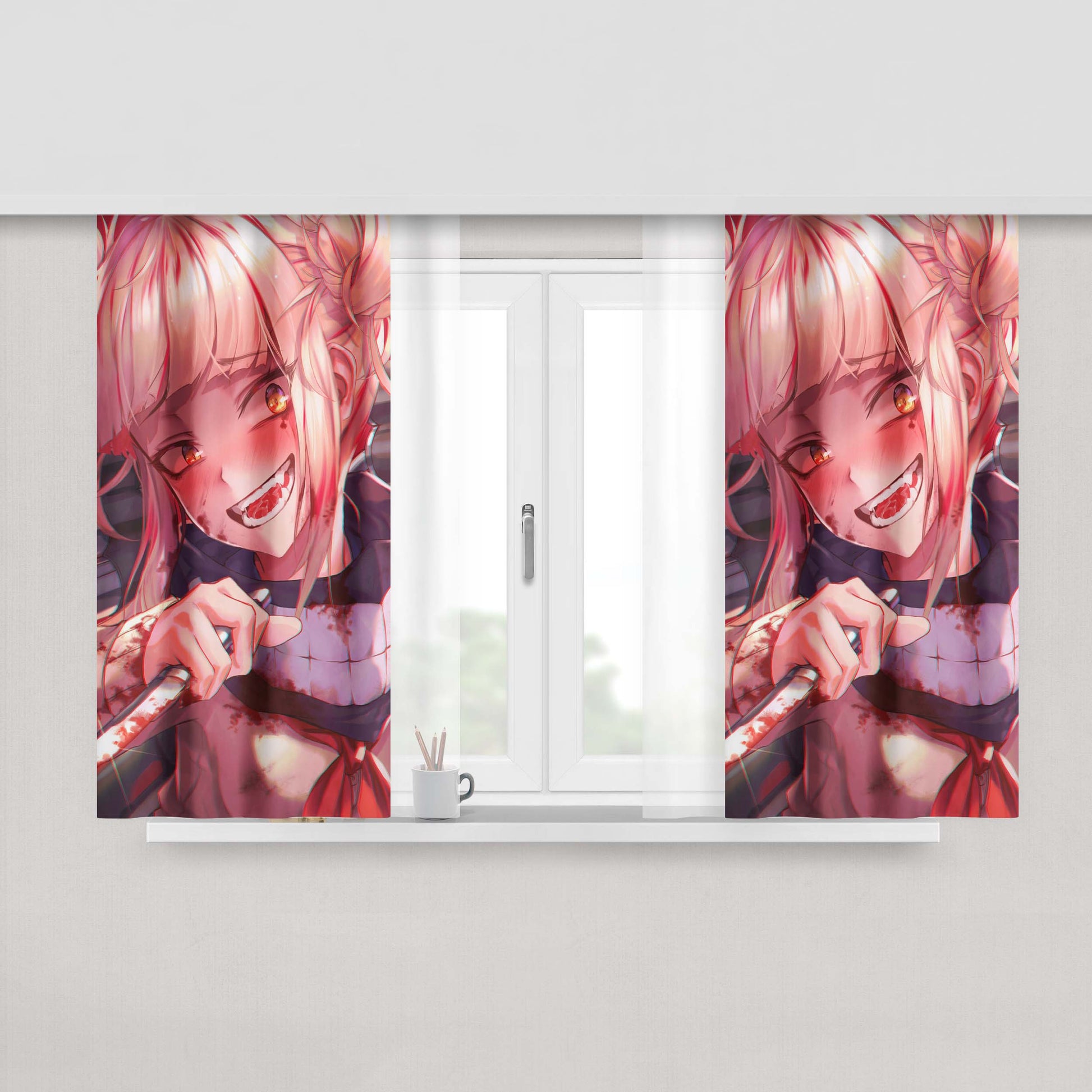 Himiko Toga My Hero Academia Peach Skin Window Curtains