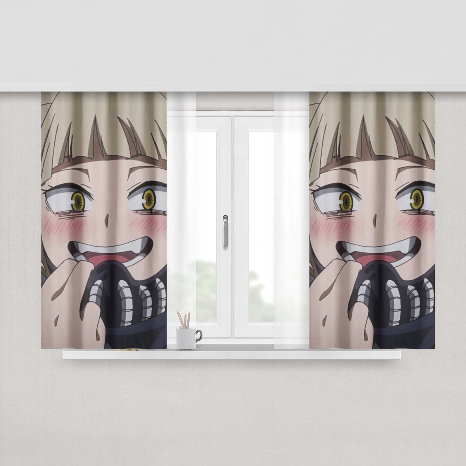 Himiko Toga Peach Skin Window Curtains