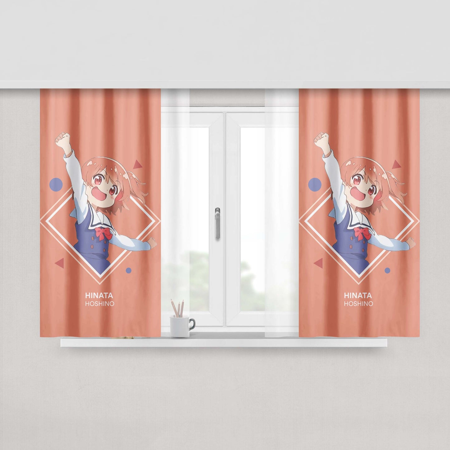 Hinata Hoshino Peach Skin Window Curtains