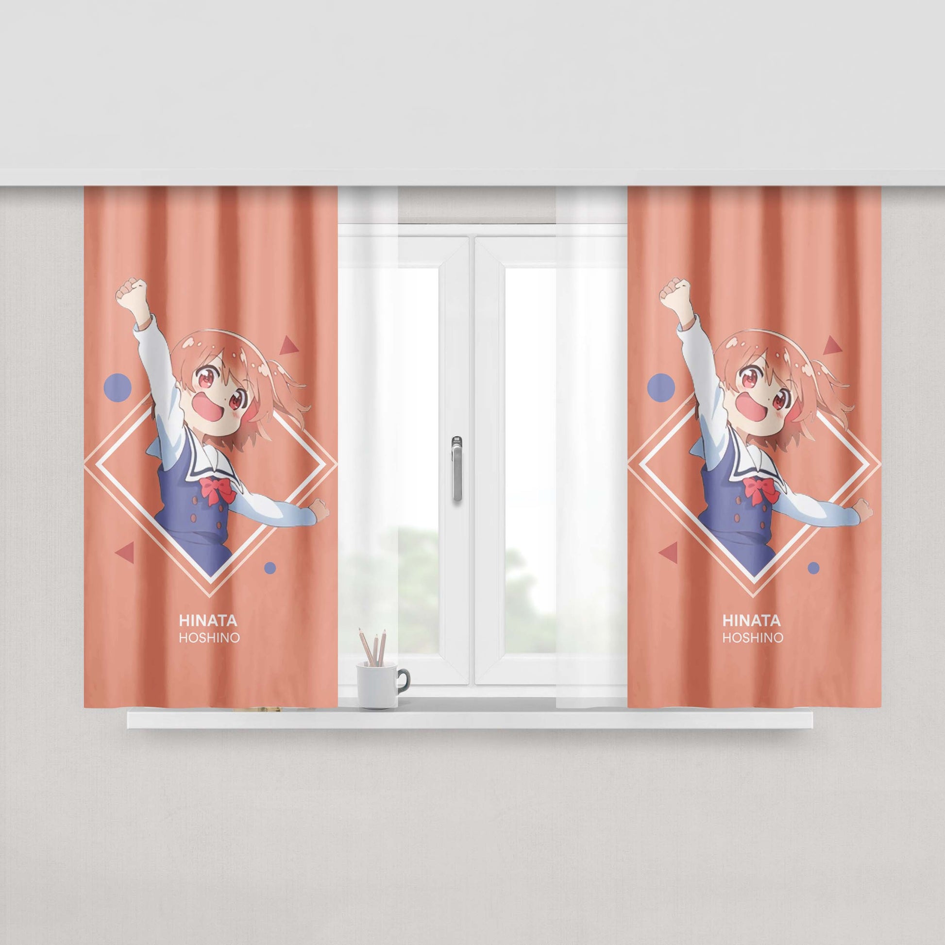 Hinata Hoshino Peach Skin Window Curtains