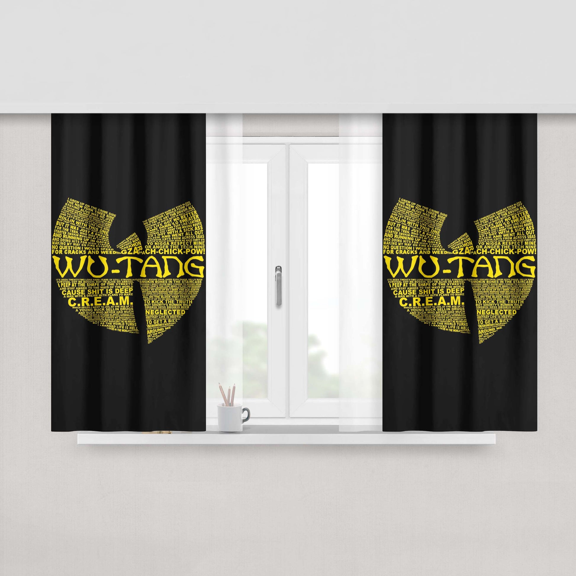 Hip Hop Rap Wu Tang Clan Peach Skin Window Curtains