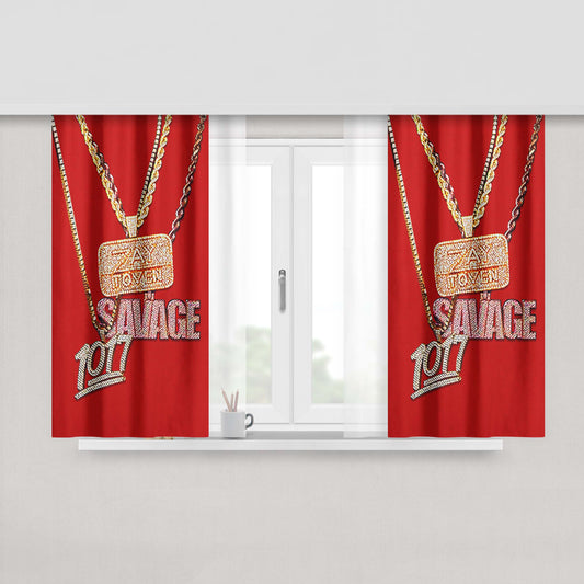 Hip Hop Savage Peach Skin Window Curtains