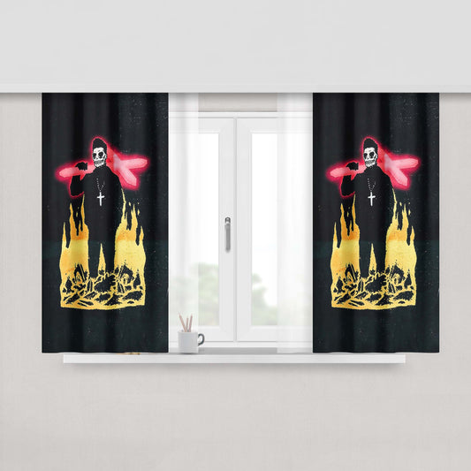 Hip Hop The Weekend Art Peach Skin Window Curtains