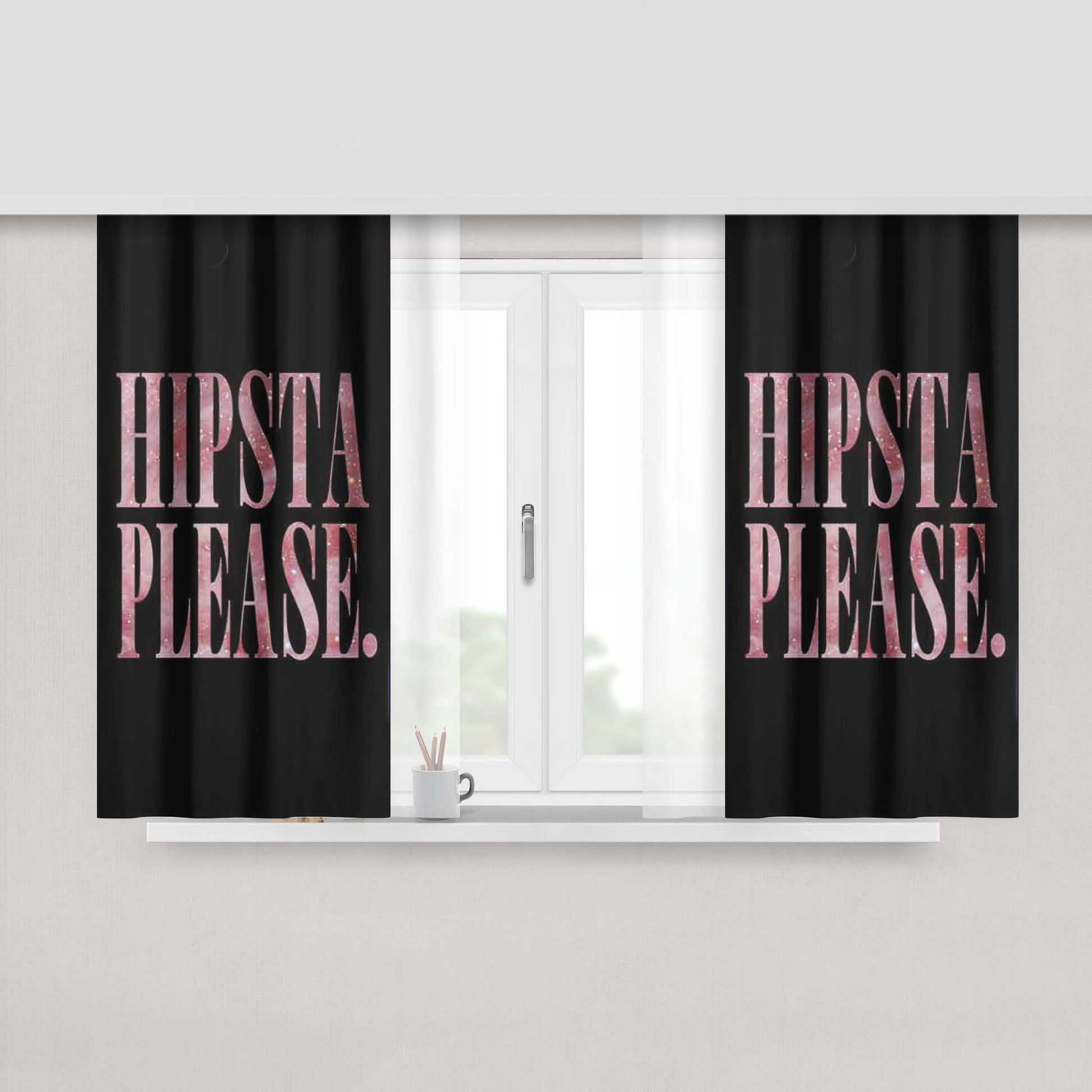 Hipsta Please Peach Skin Window Curtains