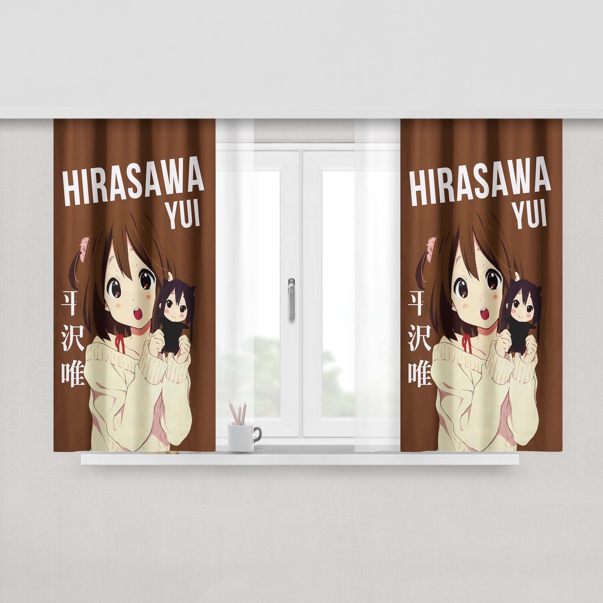 Hirasawa Yui K-On! Peach Skin Window Curtains
