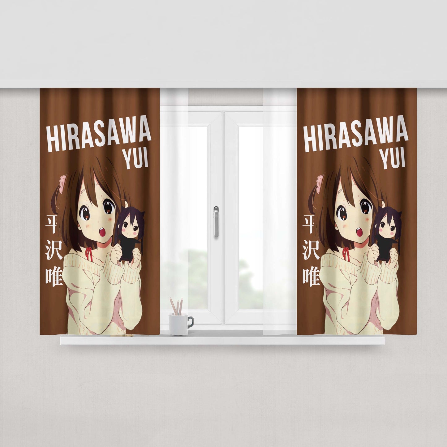 Hirasawa Yui Peach Skin Window Curtains