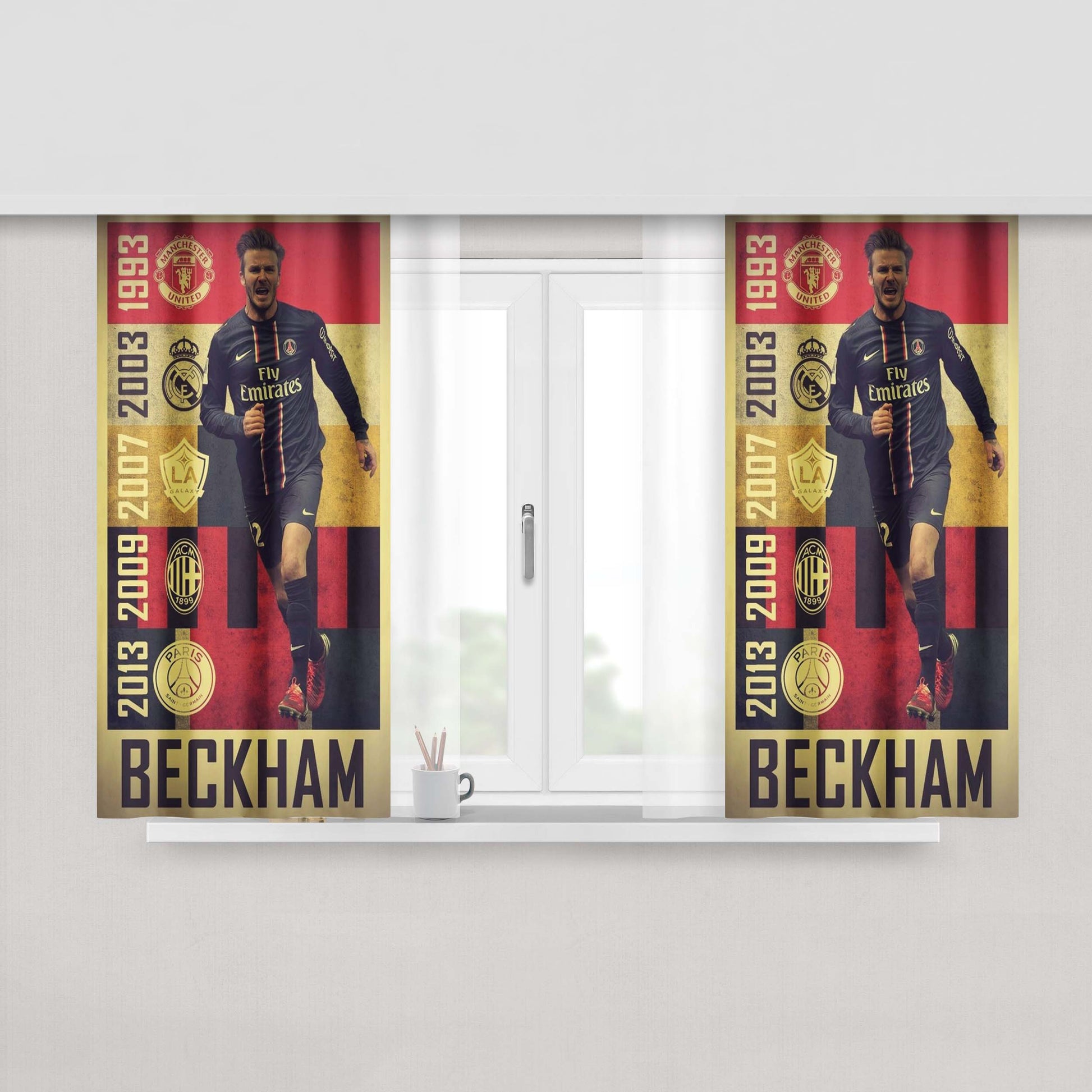 History David Beckham Peach Skin Window Curtains