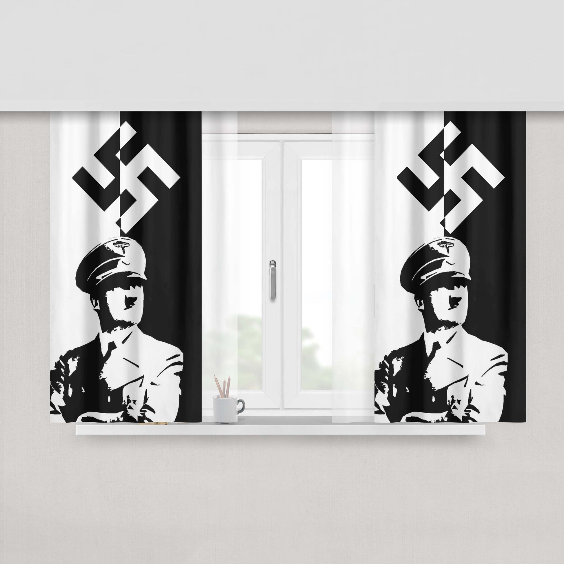 Hitler Peach Skin Window Curtains