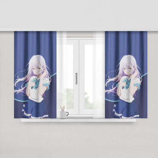 Hitomi Tsukishiro Peach Skin Window Curtains