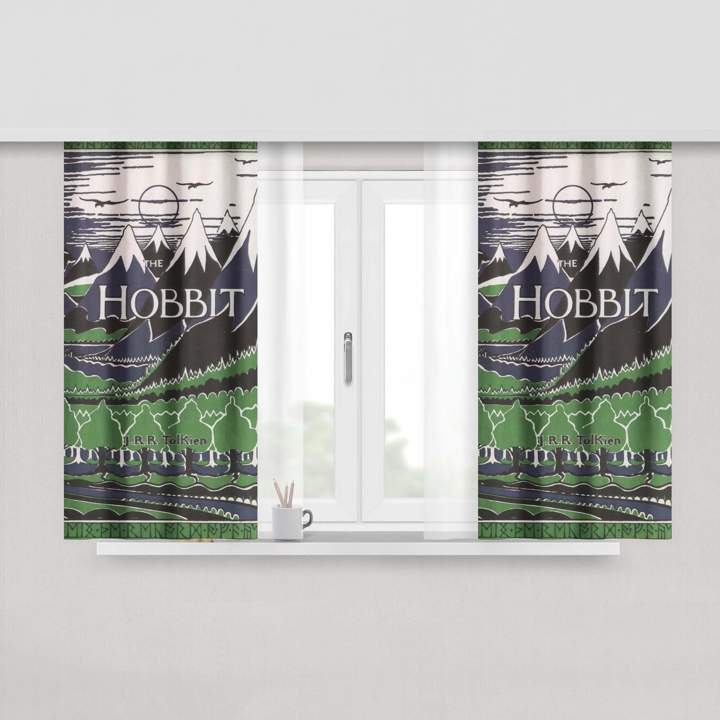 Hobbit Jrr Tolkien Peach Skin Window Curtains