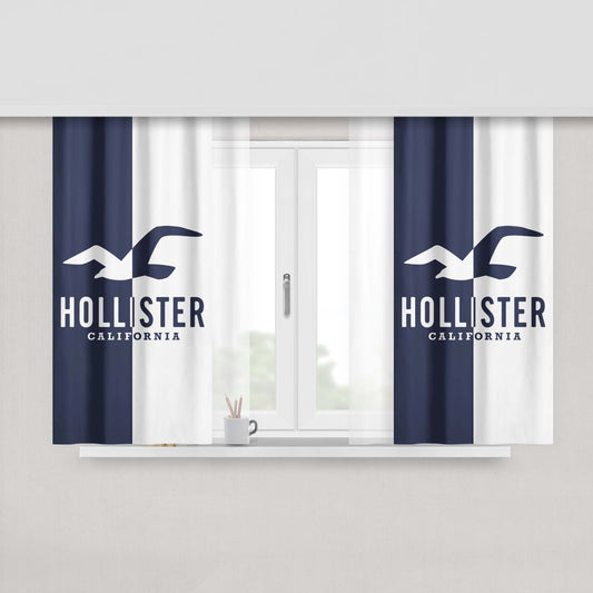 Hollister Colors Logo Peach Skin Window Curtains