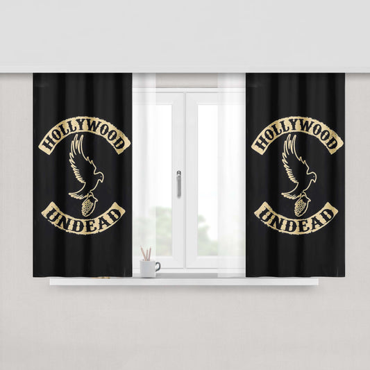Hollywood Undead Logo Peach Skin Window Curtains