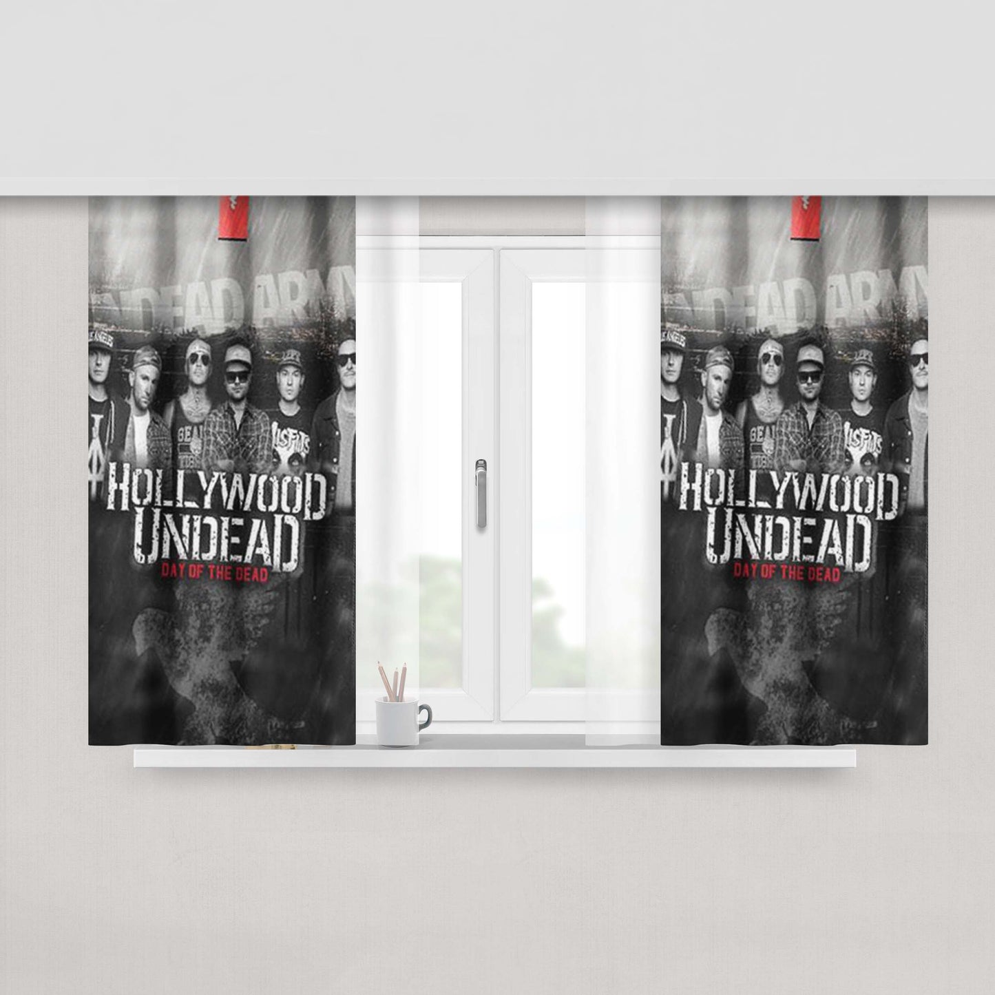Hollywood Undead Peach Skin Window Curtains