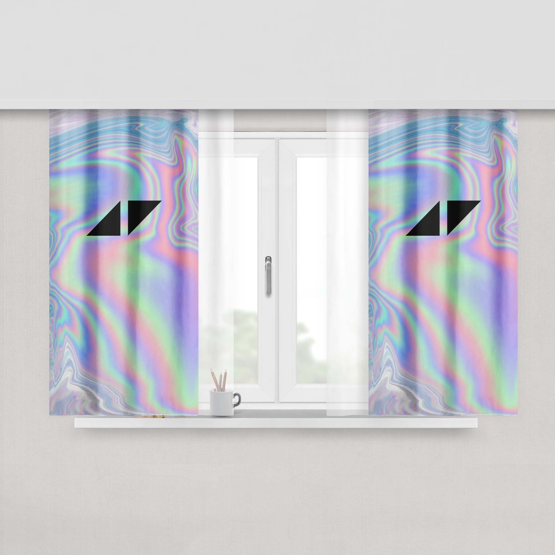 Hologram Holo Avicii Peach Skin Window Curtains