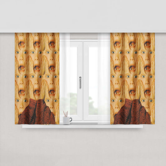 Home Alone Peach Skin Window Curtains