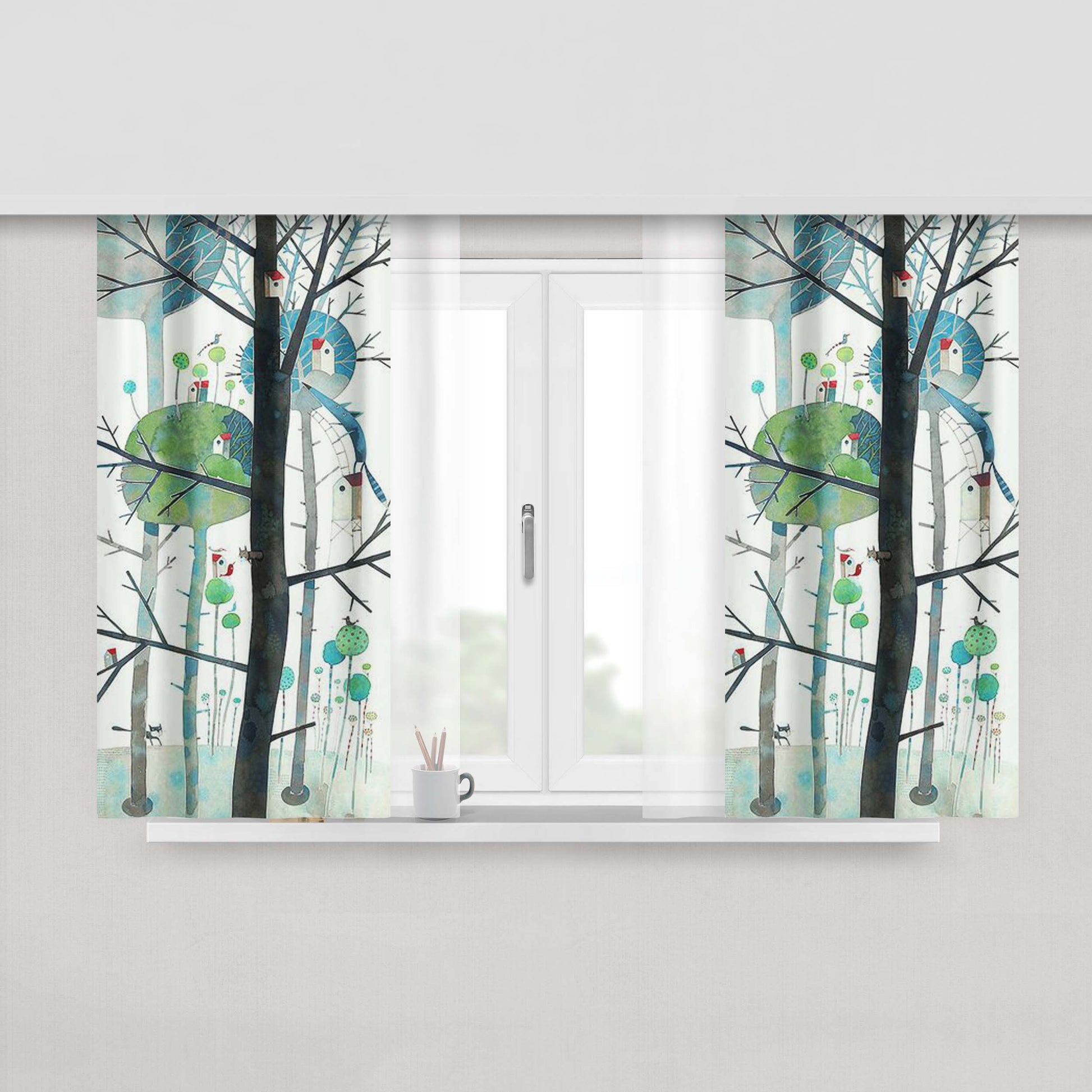 Home Sweat Home Peach Skin Window Curtains