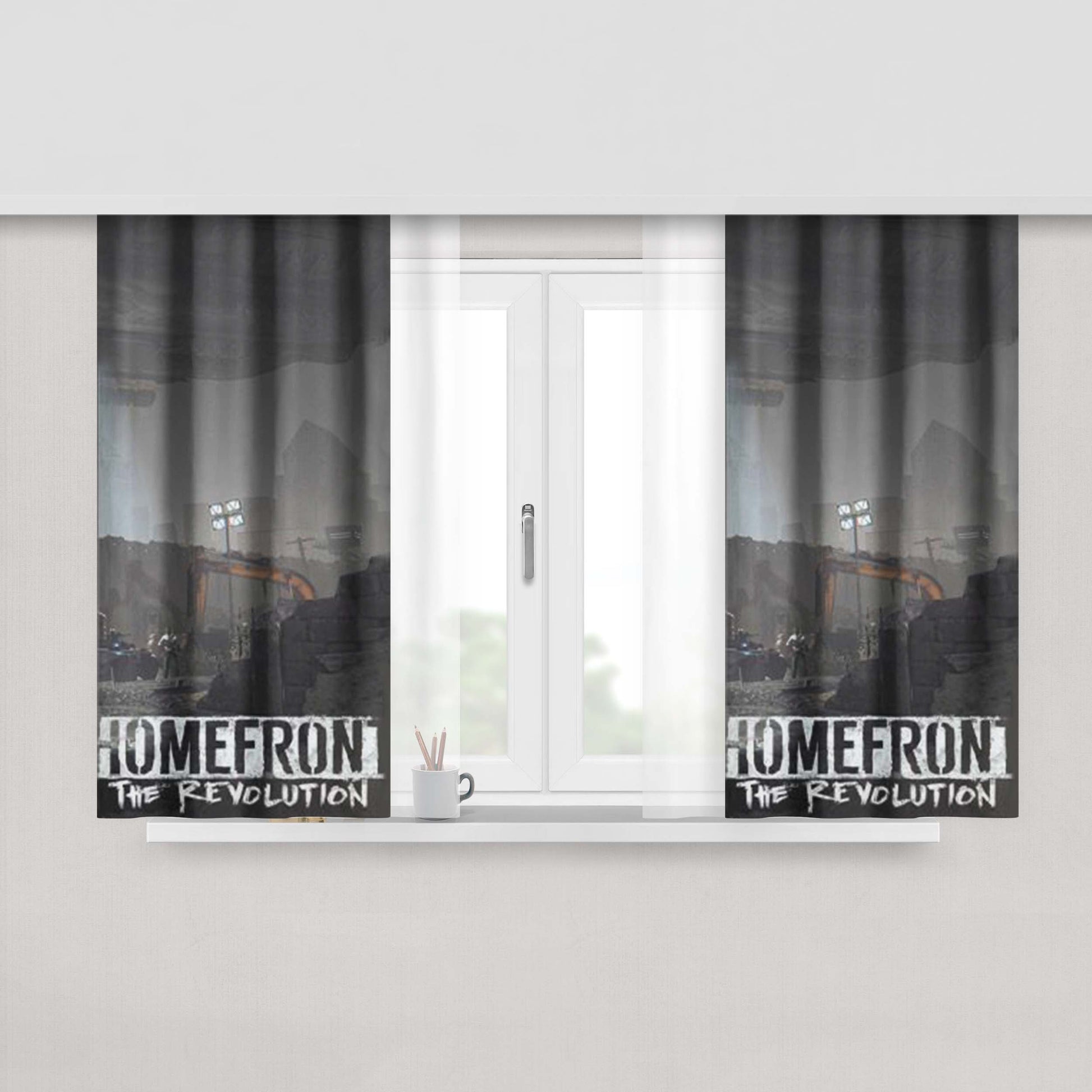 Homefront The Revolution Peach Skin Window Curtains