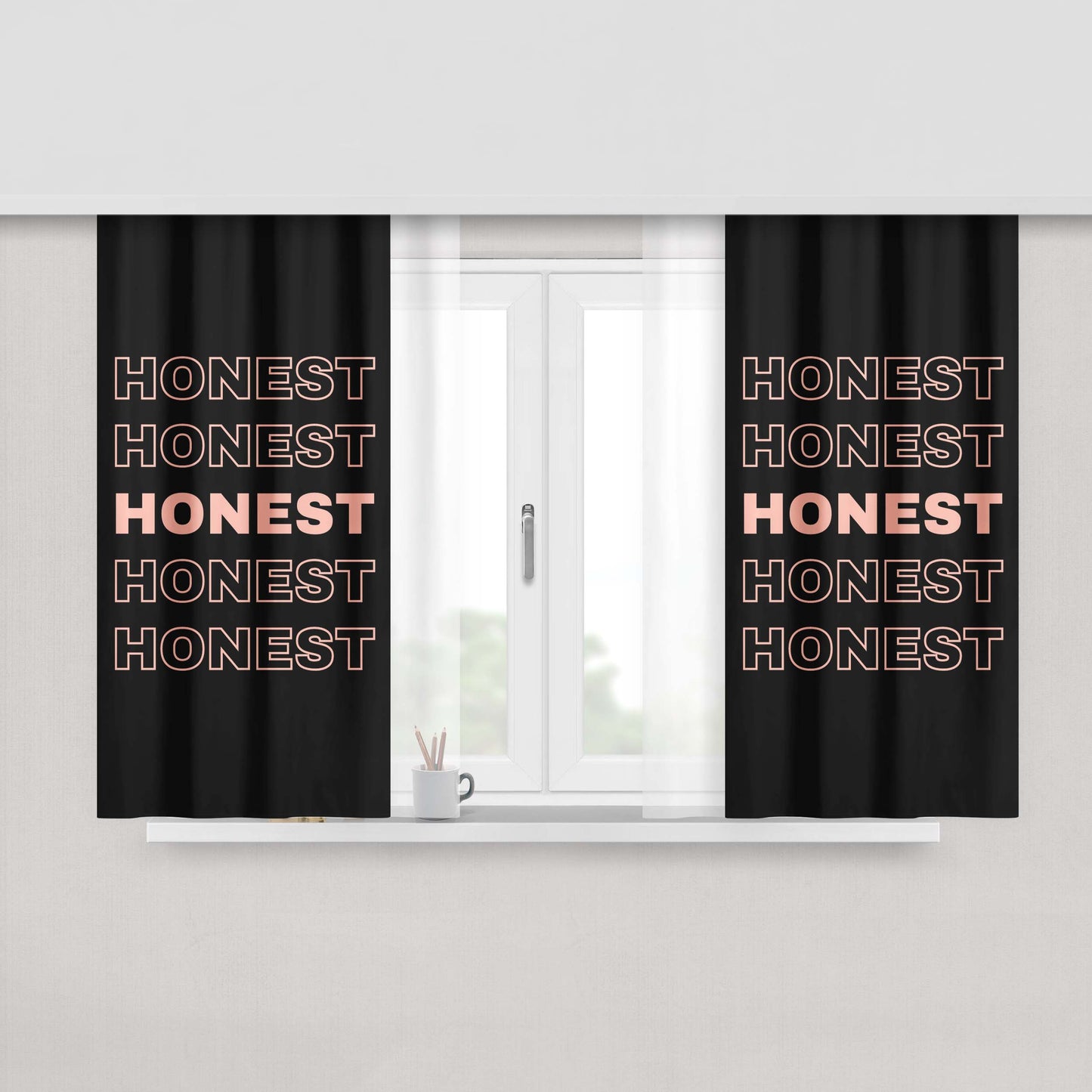 Honest Peach Skin Window Curtains
