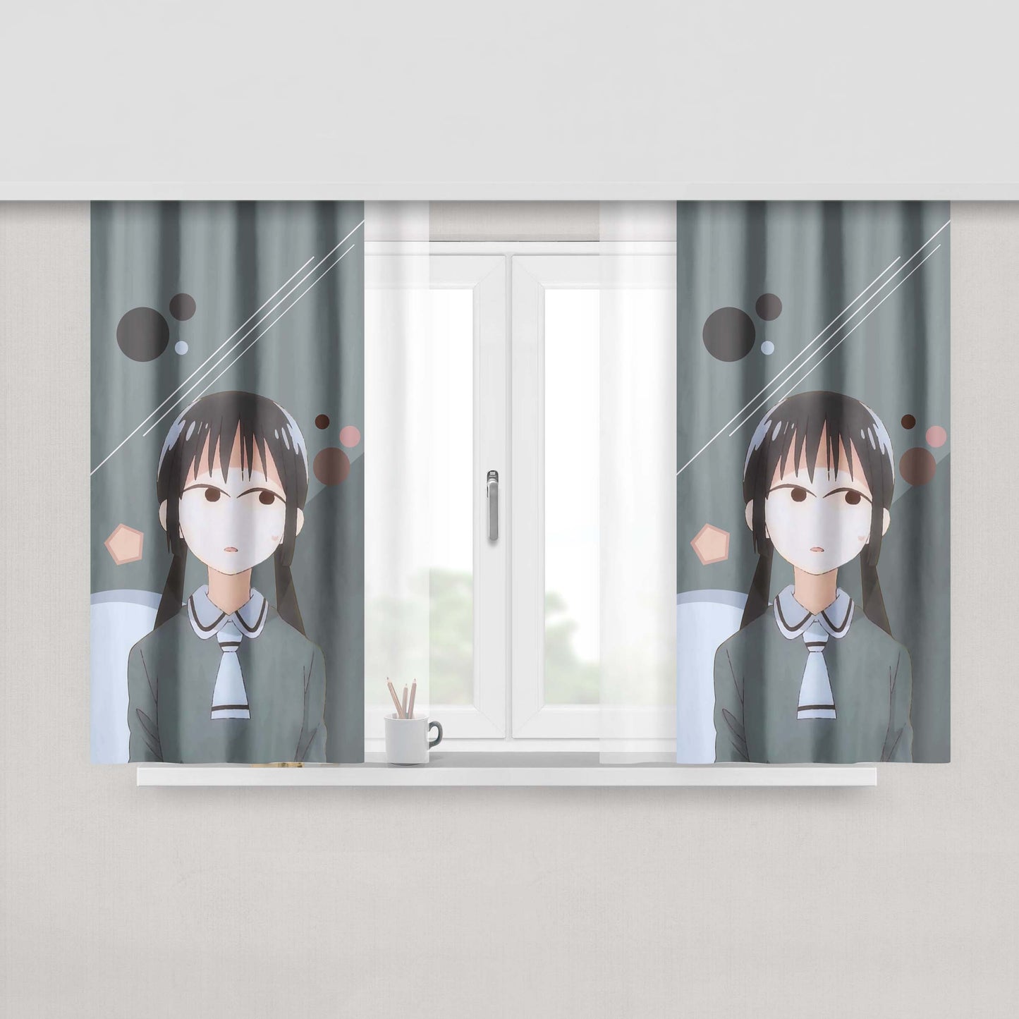 Honoka Honda Peach Skin Window Curtains