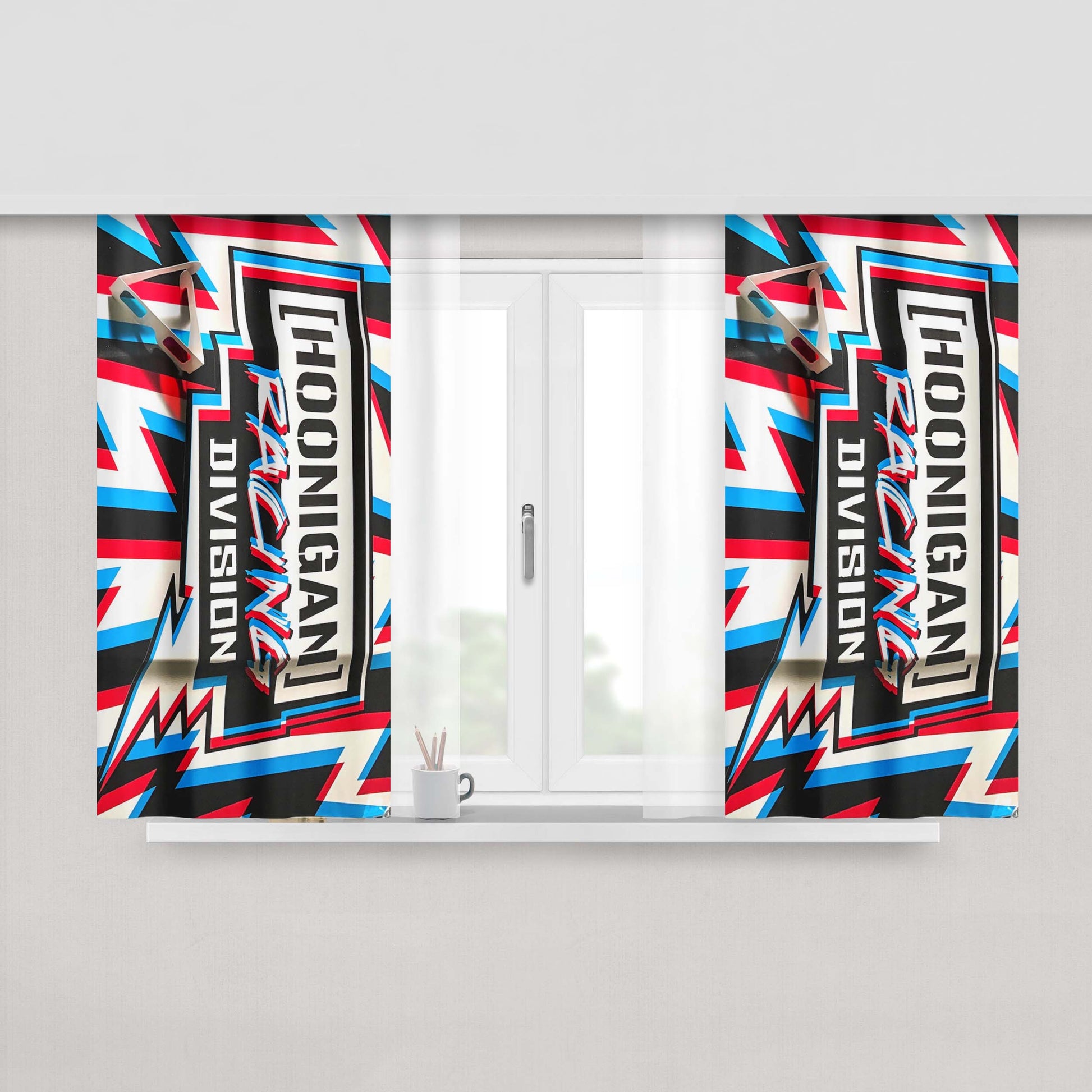 Hoonongan Racing Division Peach Skin Window Curtains