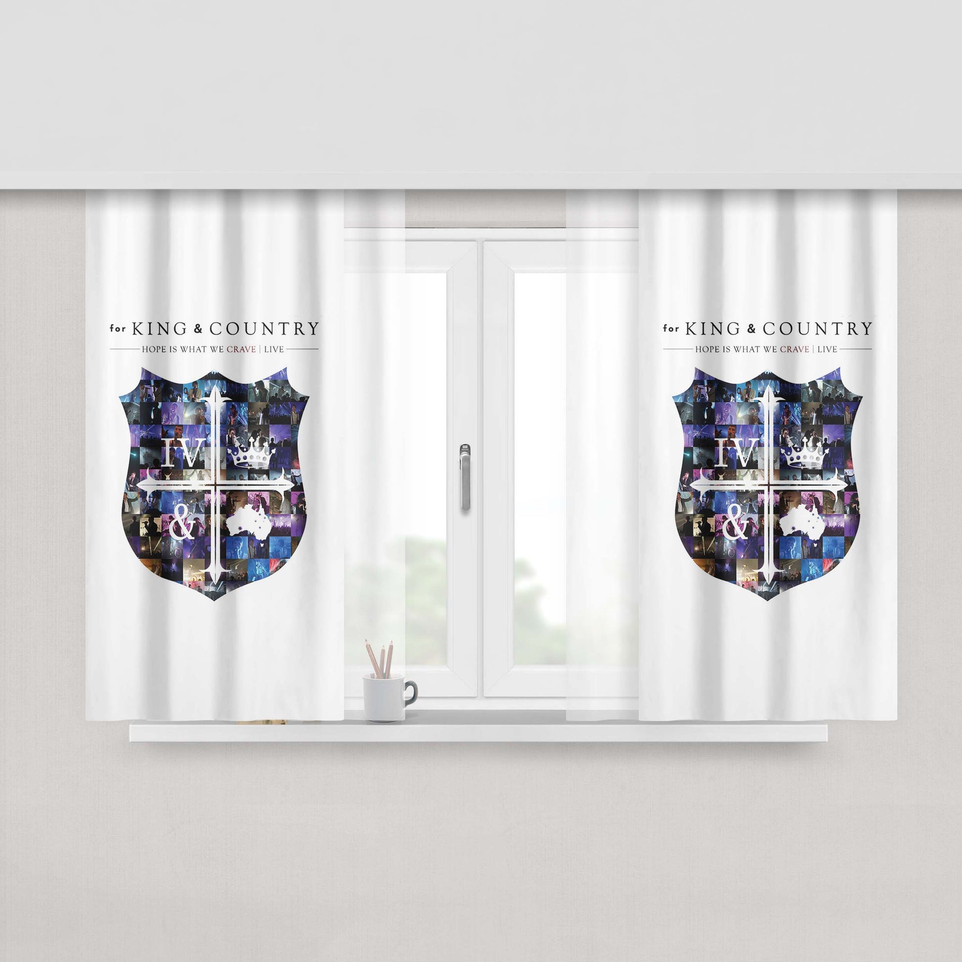 Hope Is What We Crave Live Album Cover For King And Country Peach Skin Window Curtains