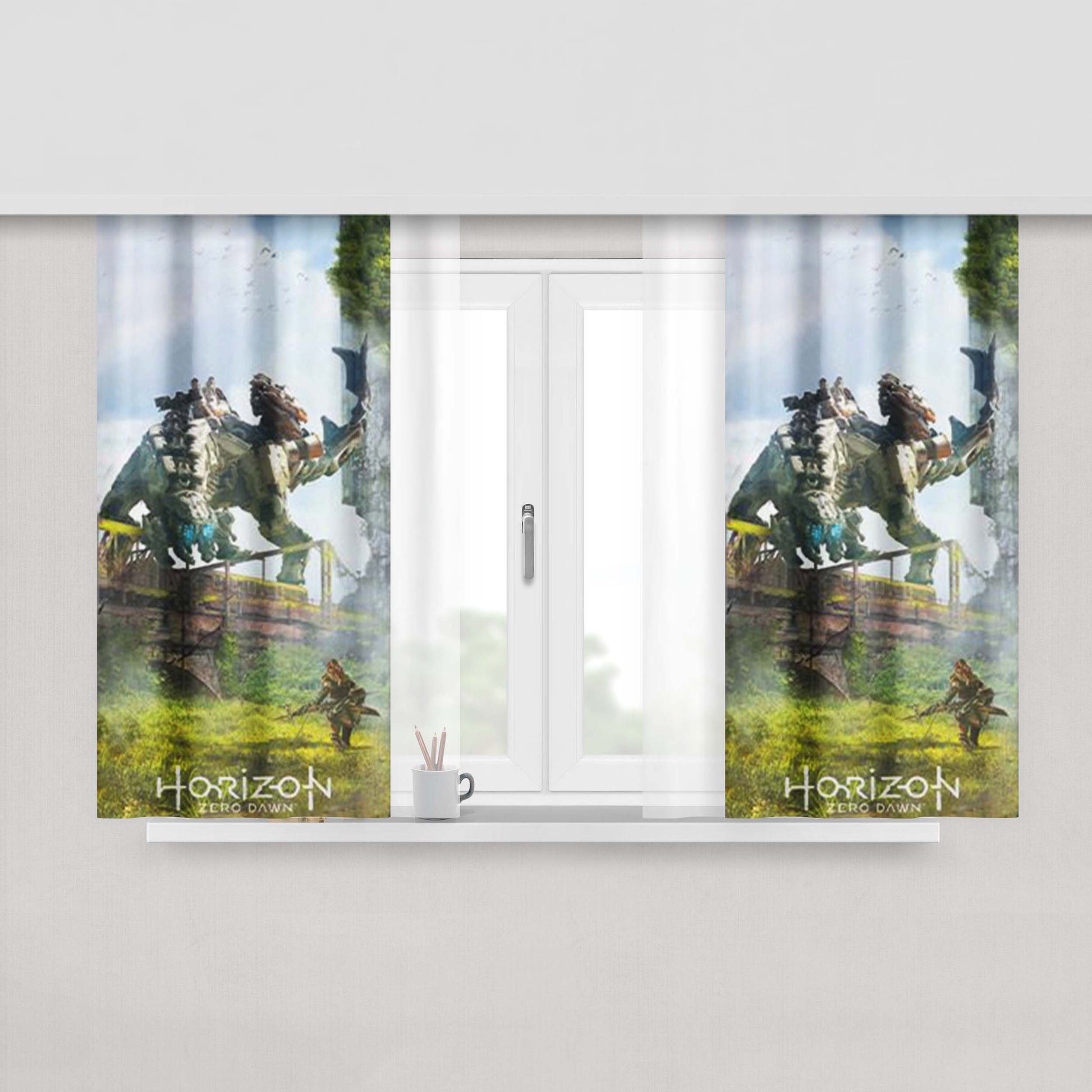 Horizon Zero Dawn Peach Skin Window Curtains