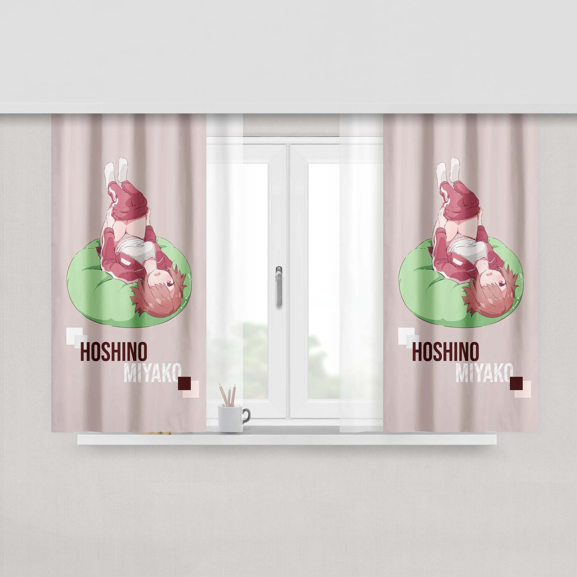 Hoshino Miyako Peach Skin Window Curtains