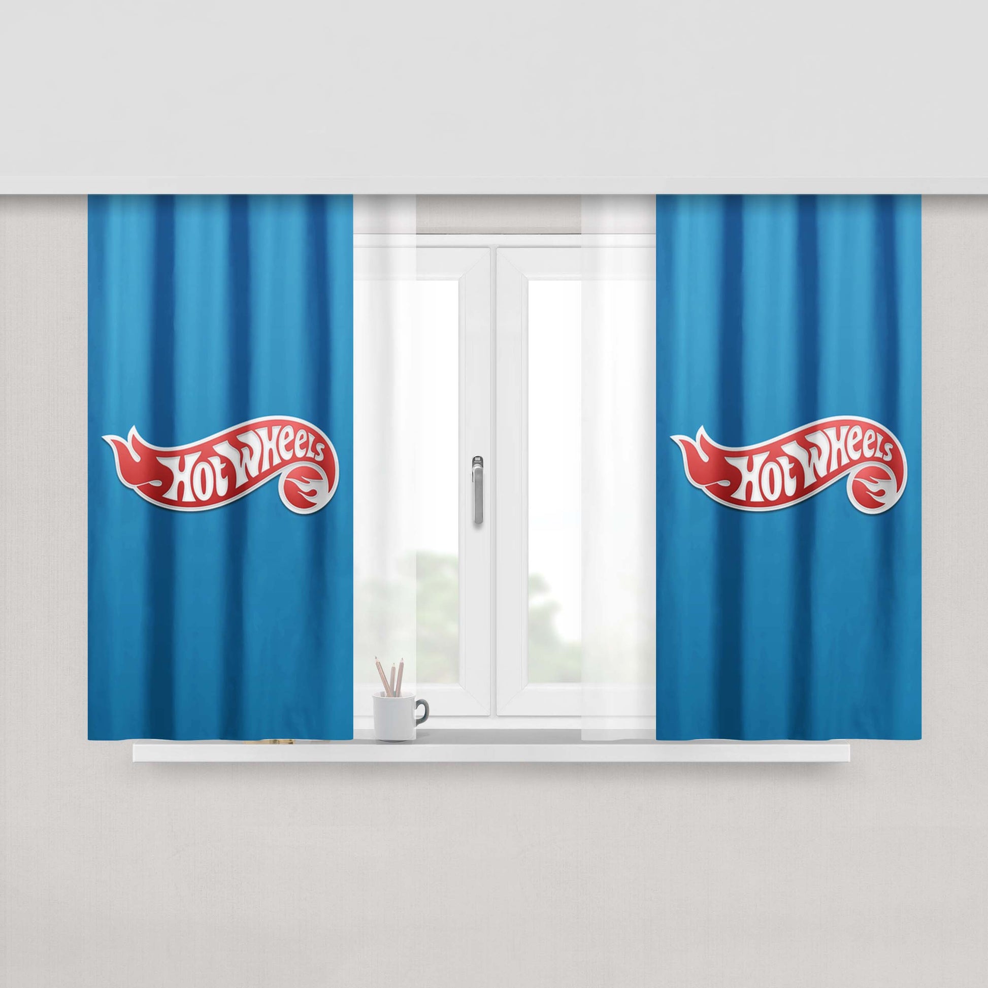 Hot Wh Peach Skin Window Curtains