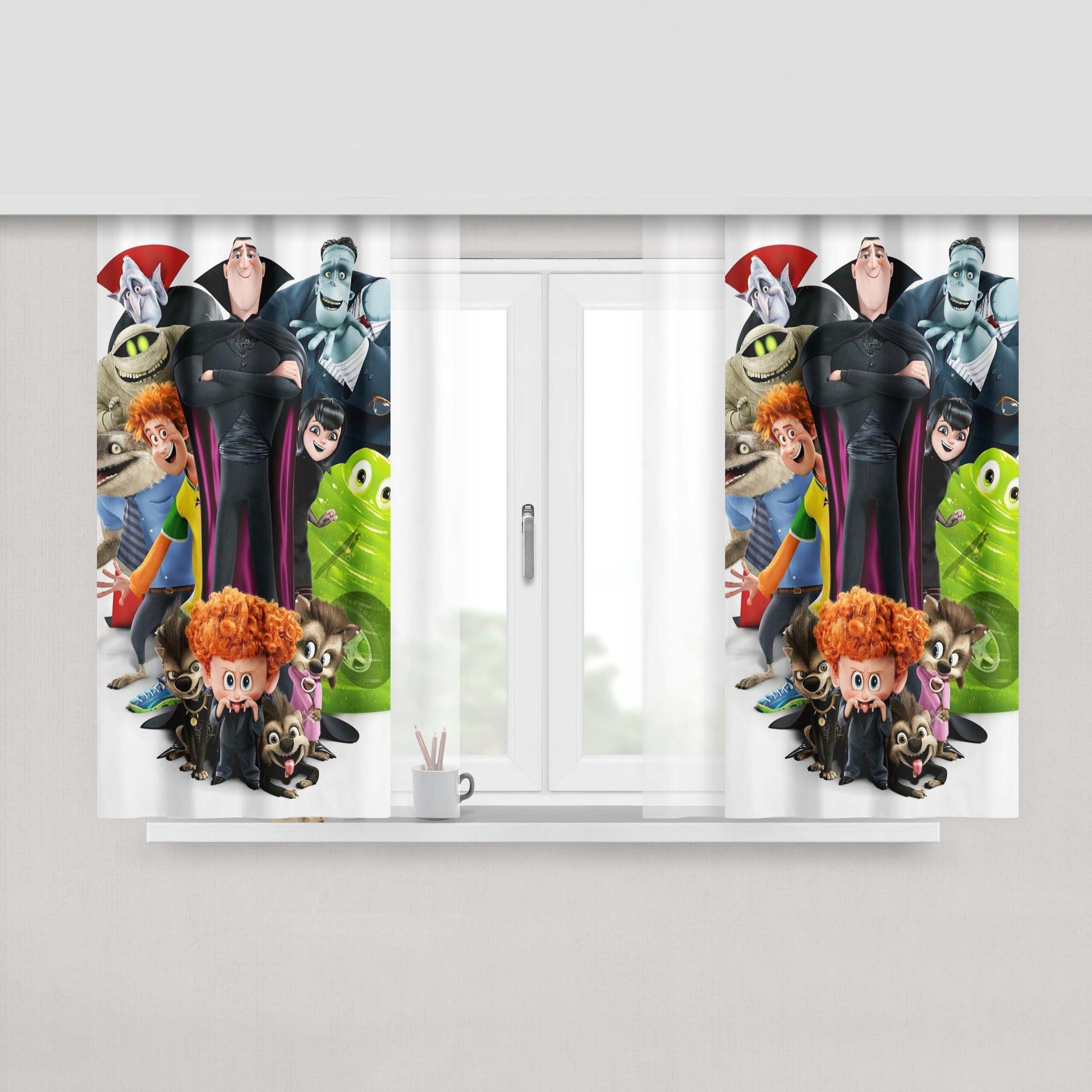 Hotel Transylvania 3 Photoshoot Fam In Frame Peach Skin Window Curtains
