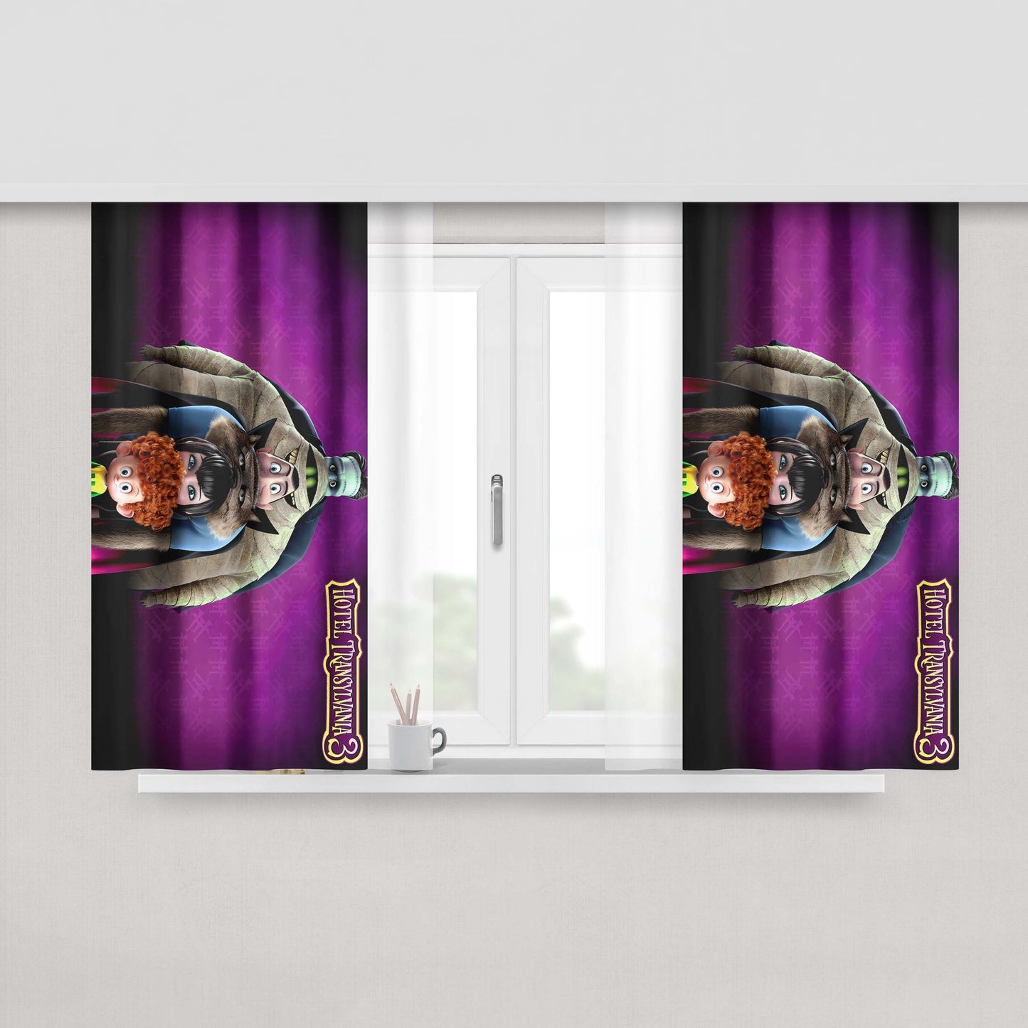 Hotel Transylvania 3 Peach Skin Window Curtains