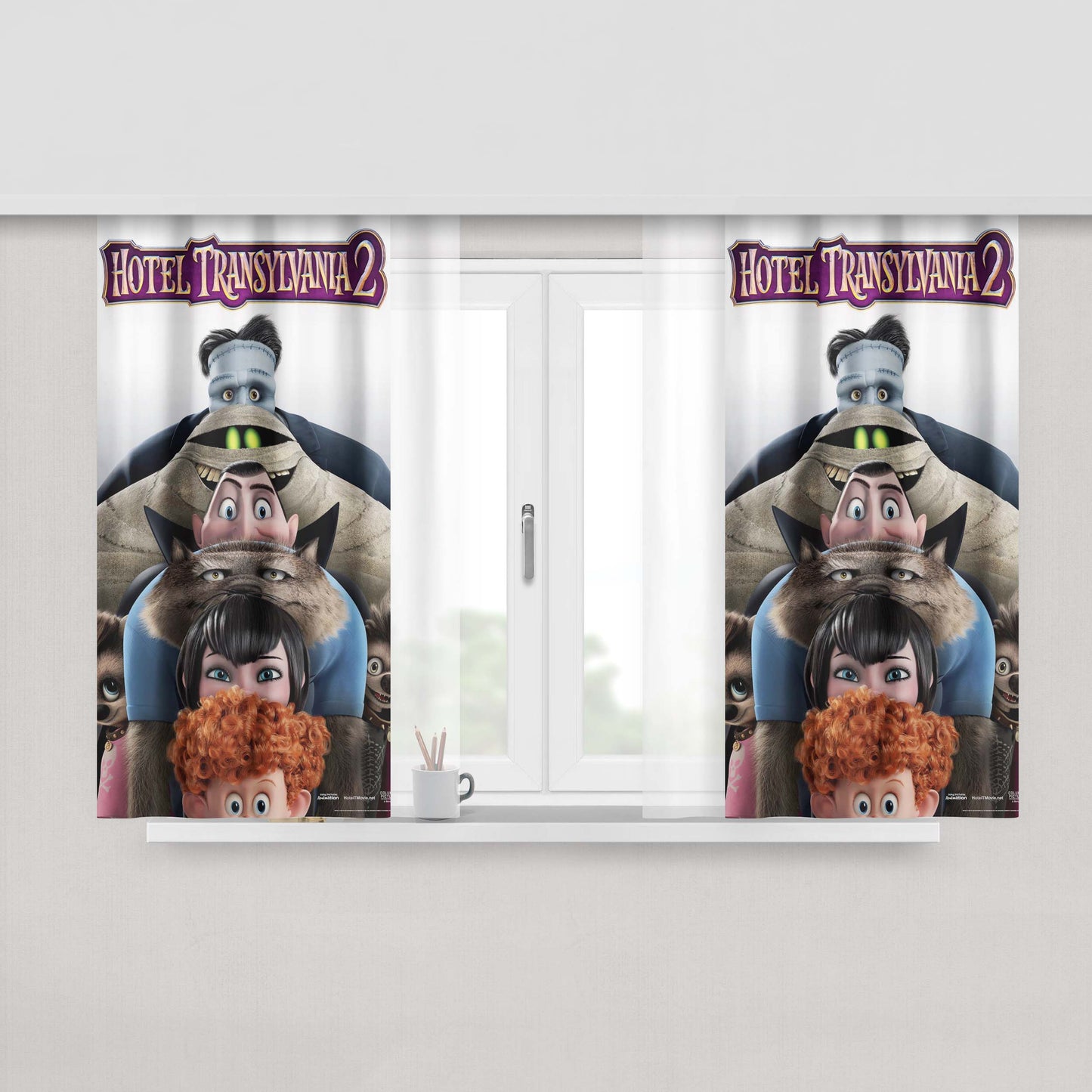 Hotel Transylvania Cover Peach Skin Window Curtains