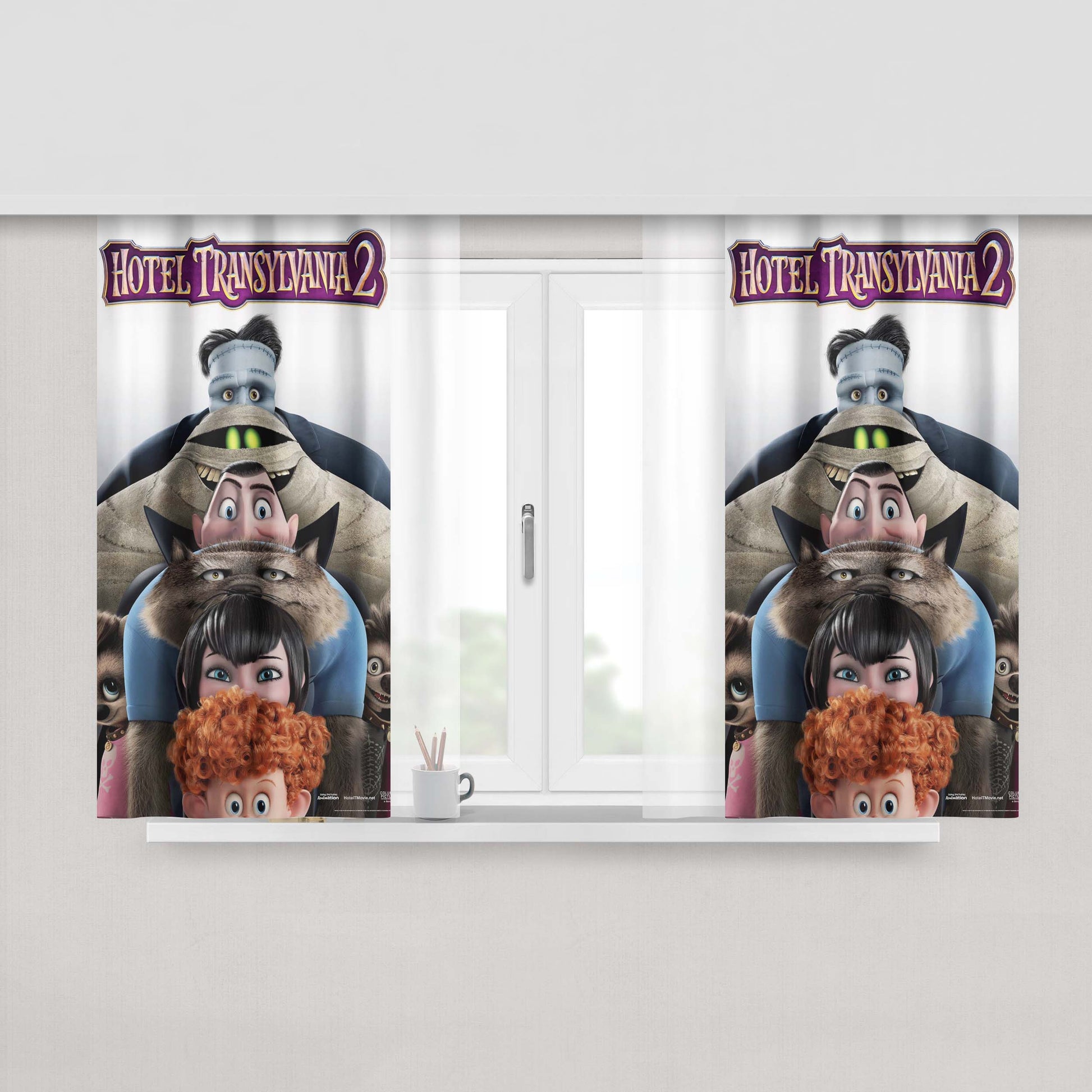 Hotel Transylvania Cover Peach Skin Window Curtains