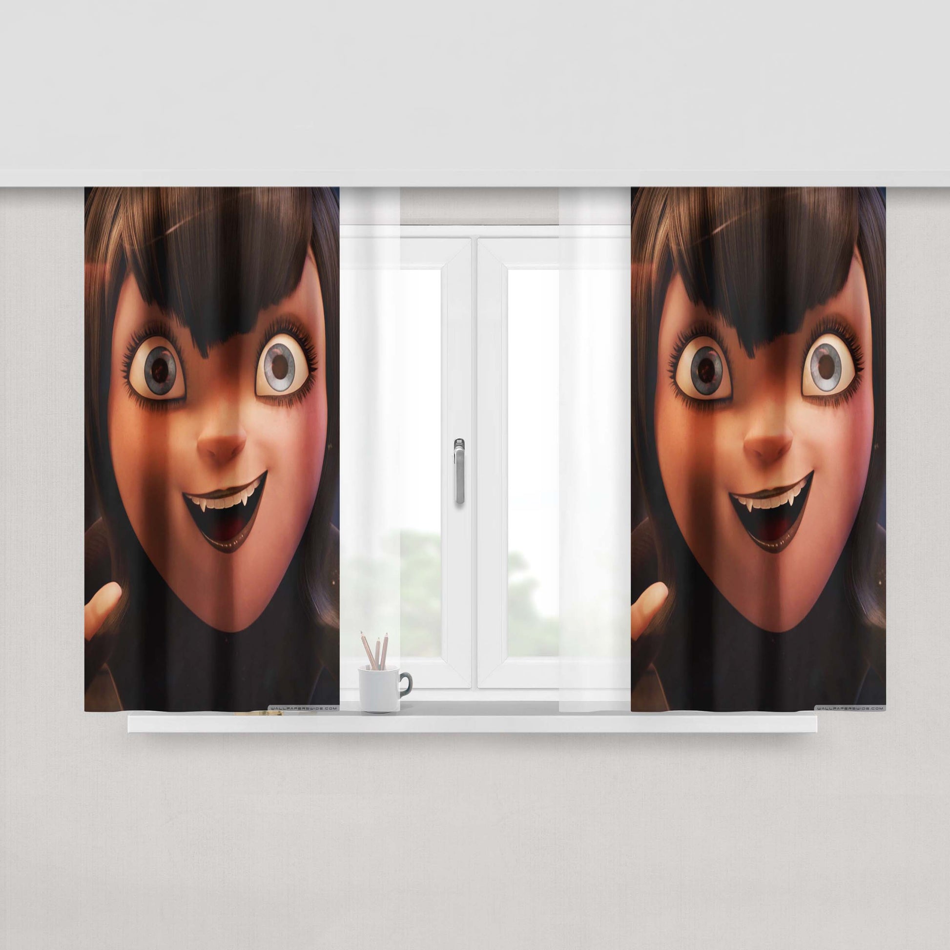 Hotel Transylvania Mavis Peach Skin Window Curtains