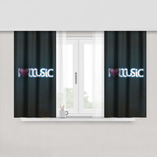 House Music Dubstep Techno Peach Skin Window Curtains