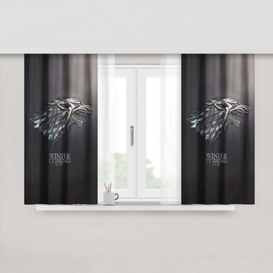 House Stark Winter Is Coming Stark Peach Skin Window Curtains
